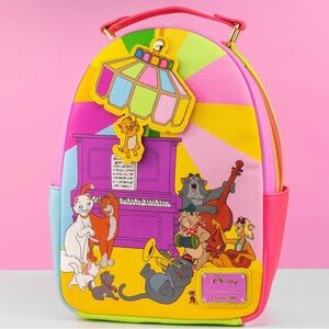 Loungefly Disney The Aristocats Party Scene Colorful Backpack